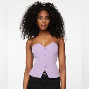 BNWT Dynamite Button Detail Bustier Top - XS